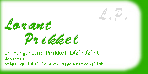 lorant prikkel business card